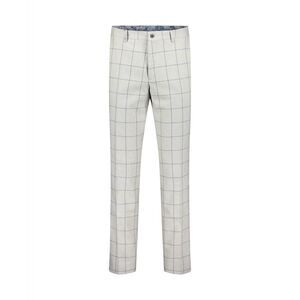 Guide London Mens Italian Cotton Wool Checked Pants / Gray